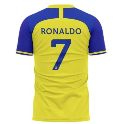 China Sets Sets 2022 2023 Hot sell soccer jersey Ronaldo football shirt cheap kids soccer uniform for sale