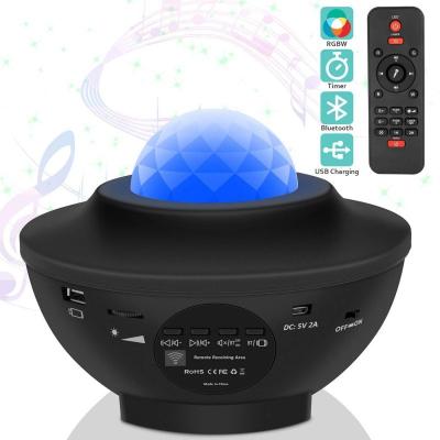 China New Modern Night Lights Laser Lamp Projection Speaker Mini Wifi Smart Star Projector BT Music Starry Night Galactic Light Projector for sale