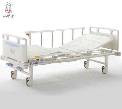 China B-11 Metal Two Crank Manual Bed With HDPE Headboards, Hot Sale 2 Crank Manual Medical Bed for sale