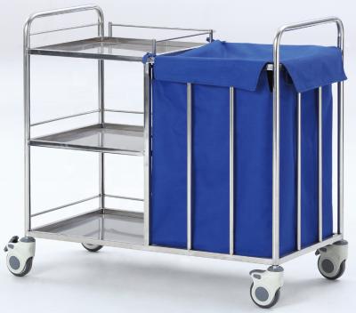 China Metal F-16 Oxford Stainless Steel Cloth Hospital Morning Care Trolley Morning Care Trolley for sale