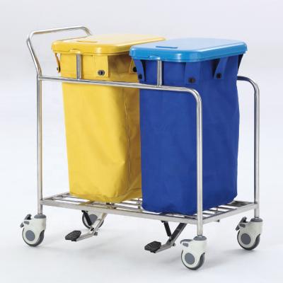 China F-14 Metal Waste Trolley , Hot Sale Hospital Trolley for sale