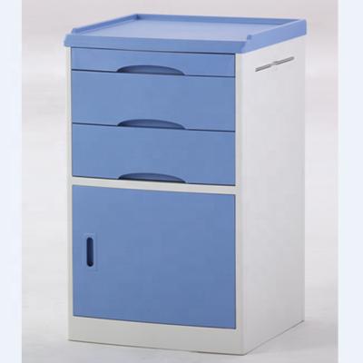 China D-12 ABS Bedside Cabinet Bedside Locker With Casters Hospital Furniture for sale