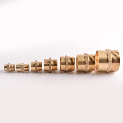 China Idealflex Pipe Connector Copper General Fitting Brass Equal Compression Nipple for sale