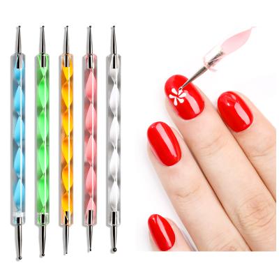 China Dotting Pen Missbloom 5Pcs Double Heads High Quality Nail Drill Pen Manicure Tool Nail Art Dotting Pen Thread Shape for sale