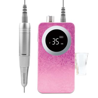 China Missbloom Screen 35000Rpm Professional Hot Selling Custom Nail Machine Circular Electric Nail Drill Manicure Drill Machine for sale