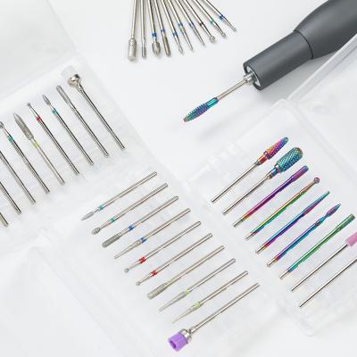 China Nail Art Missbloom Professional Custom Carbide Diamond Nail Drill Finger Bit 5 in 1 Russian Tungsten Manicure Drill Bit Set for sale