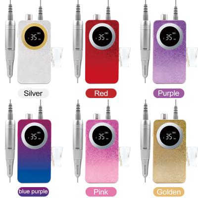 China New Manicure Missbloom Amazon Nail Drill Machine Rechargeable Gradient 35000Rpm Logo Nail Polish Machine Drill Custom Made for sale