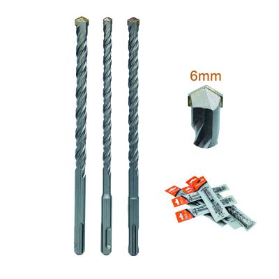 China Concrete Masonry Drilling Stock 6mm Drill Bit 160mm Length SDS Plus Slot Masonry Hammer Drill Bit for sale