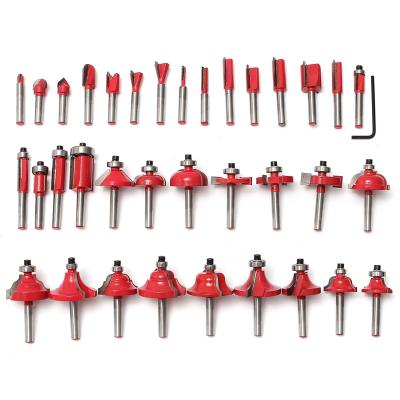 China 35pcs 8mm Engraving Machine Shank Router Bit Set Rotary Tungsten Carbide Woodworking Cutter Tool for sale