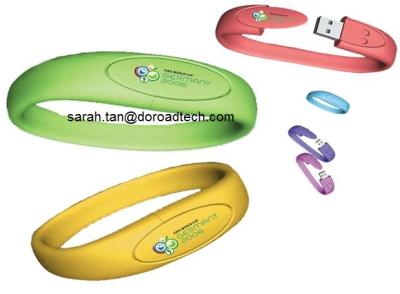 China Genuine Capacity Silicone Bracelet USB Flash Drives for sale