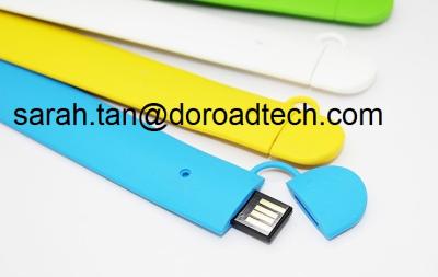 China 100% Real Capacity High Quality Silicone Wrist Band USB Flash Drives for sale