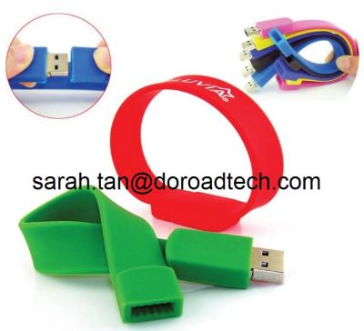 China Promotional Gifts Silicone Bracelet USB Flash Drive for Free Sample for sale