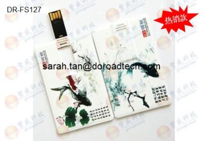 China Customized Colorful Printing Plastic Credit Card USB Flash Drives for sale