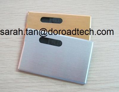 China Metal Bank Card USB Flash Drives, True Capacity Card USB Pen Drive for sale