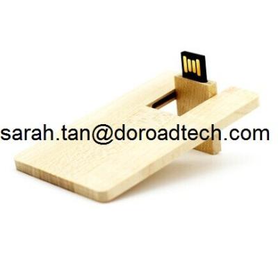 China 100% Creative Wooden Card USB Flash Drive Popular USB Card Memory Stick Customize LOGO for sale