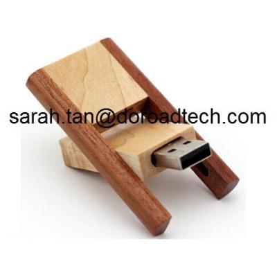 China Wooden Rotatable USB Flash Drives for sale