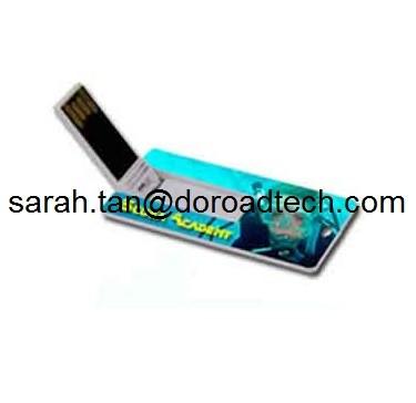 China High Quality True Capacity Plastic Mini Bank Card USB Pen Drive with Customized Printing for sale