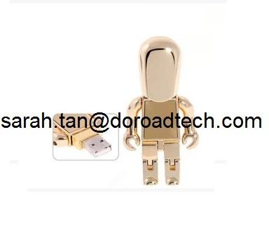 China Creative Metal Robot USB Flash Drive 2.0, Best Promotional Gift with Customize Logo for sale