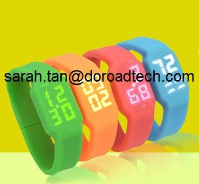 China Gift Silicone LED Watch USB Flash Drive, Fashion Silicone Bracelet USB Pendrive for sale