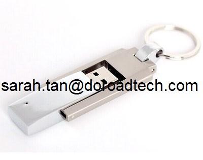 China China OEM Free Company LOGO Printed Promotional Gift Metal Rotator USB Flash Drive for sale