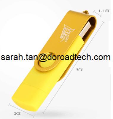 China Hot Sell Mobile Phone USB Flash Drive, Mobile Phone USB Pen Drive with Double Sockets for sale