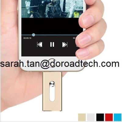 China New Design OTG USB Flash Drive for iPhone, 100% Real Capacity USB Disks for sale