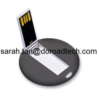 China Customized Full Color Printing Round Mini Card USB Pen Drive/Circle Card USB Flash Drives for sale