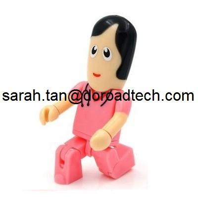 China Plastic Robot USB Flash Drives, Customized Figures Available for sale