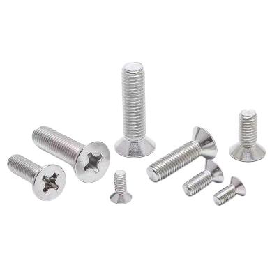 China Pan Stainless Steel SS304 Countersunk Head Screws Flat Countersunk Head Machine Screw for sale