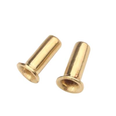 China Factory direct sales eyelet stainless steel tubular rivets M1.5 M1.7 m2 M2.5 M8Brass high quality copper flat head cavity for sale