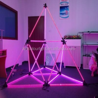 China Residential 360 degree disco rain meteor dmx RGB led tube Matrix dmx 3D pixel vertical tube for sale