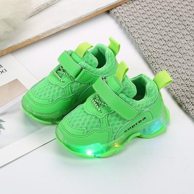 China New Style Light Boys Kids LED Luminous Shoes Light Up Fashion Running Casual Sneakers For Sale for sale