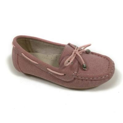 China Toddler Flat Moccasin Baby Kids Boat Pea Shoes Soft Leather Casual Loafer Shoes for sale