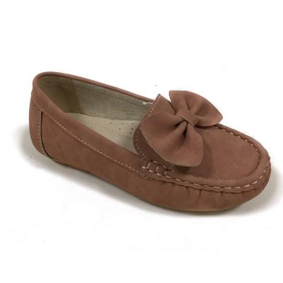 China Fashion Leather Loafer Flat Boat Shoes Girls Casual Shoes for sale