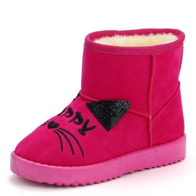 China New fashion light plush snow winter ankle boots warm shoes for 12 years old girls for sale