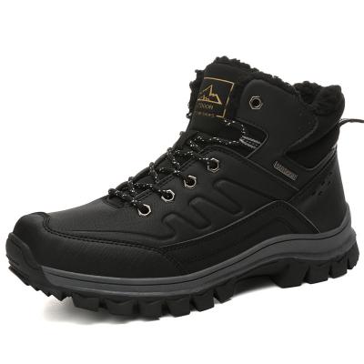 China Durable Mens Winter Fleece Warm, Waterproof And Non-slip High Top Hiking Shoes for sale