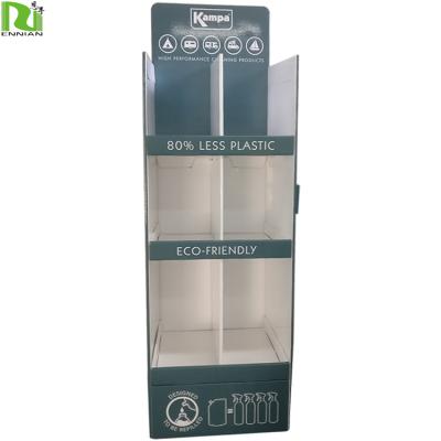 China Environmental Friendly OEM Corrugated Cardboard Retail Book Soap DVD Display Box Holders Rack Shelf Unit for sale