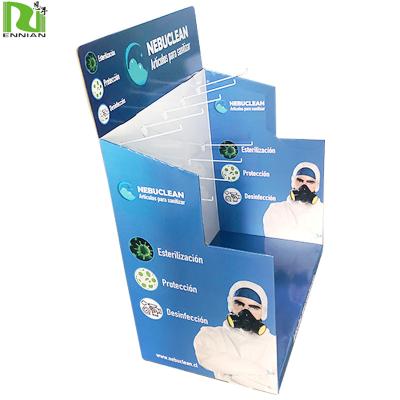 China Environmental Friendly Cardboard Display Hook Custom POP /POS Displays Product Shows Floor Stand With Hooks for sale