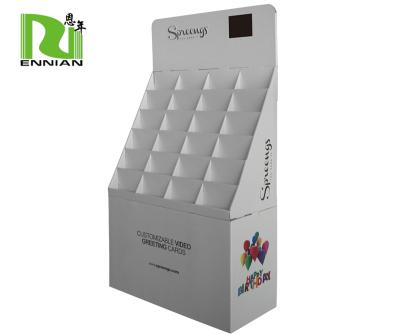 China Recycled Materials Greeting Cards Retail Display Rack, Card Shelf Display Stand, Supermarket Shelf Cardboard Floor Display for sale