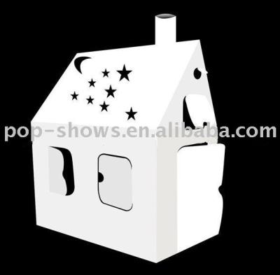 China Single sided kids house, cardboard playhouse for sale