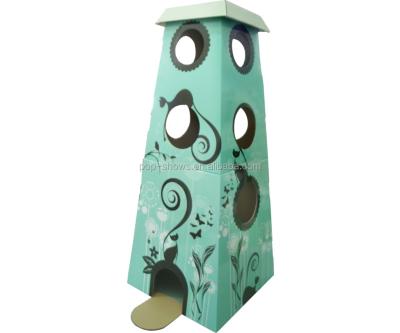 China Environmental Friendly Recycled Materials Corrugated Cardboard Tower Furniture For Kids for sale