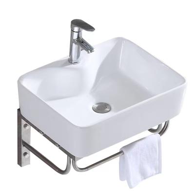 China High Grade Modern Wash Basin Wall Hung Basin With Hanging Bracket Ceramic Basin Wash Basin Bathroom for sale