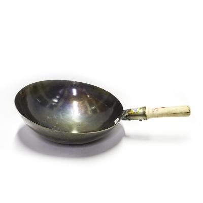 China Hot Sale Non-Coating Non-Coating Kitchen Cooking Iron Viable Frying Wok To Stir-Fry Wok Iron Wok for sale