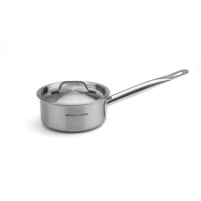 China Sustainable 3-Layer Capped Bottom Milk Pan Milk Pot Pan Noodle Stainless Steel Cooking Pot Kitchen Non-Stick Pan for sale