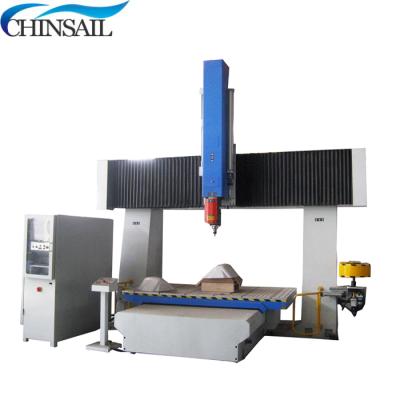 China Hotels CHINSAIL 5 Axis CNC Router 1530 With 360 Degree Rotate Axis for sale