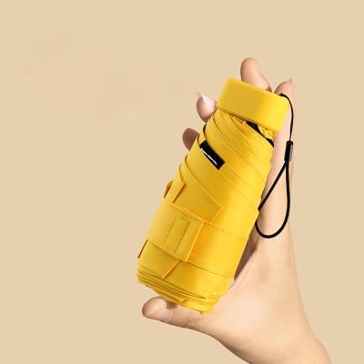 China Luxury New Innovative 6 Folding Compact Travel Waterproof Small Mini Umbrella Pocket for sale