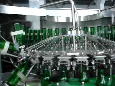 China PLC Based Monoblock Glass Bottle Filling Machine For Soda water / Soft Drink for sale