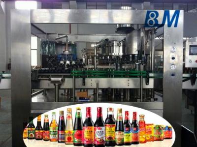 China Automated Rotary Bottling of Soybean Sauce/Vineger, Syrup Piston Filling Capping Machine Equipment for sale