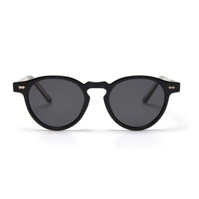 China Sunglasses Shape Acetate Unisex Round Frame Polarized Glass Sun Glasses Sunglasses for sale