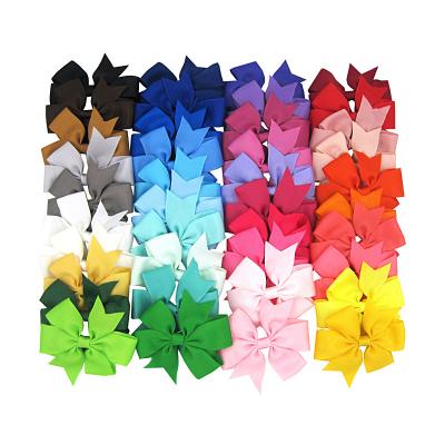 China Hot Selling Recyclable 40colors Sliver Hair Bows Alligator Hair Clips Hair Accessories For Babies Kids Hairbow for sale